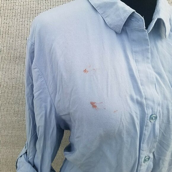 Women's Confess Rolled Sleeve Blouse.  Size XL***FLAWED *** See Photographs. - Picture 4 of 12